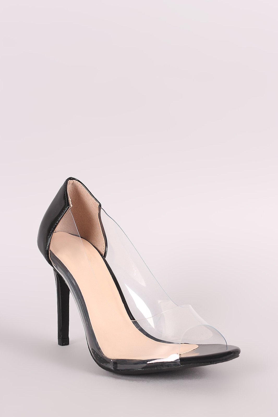 Peep Toe Transparent Stiletto Pump
