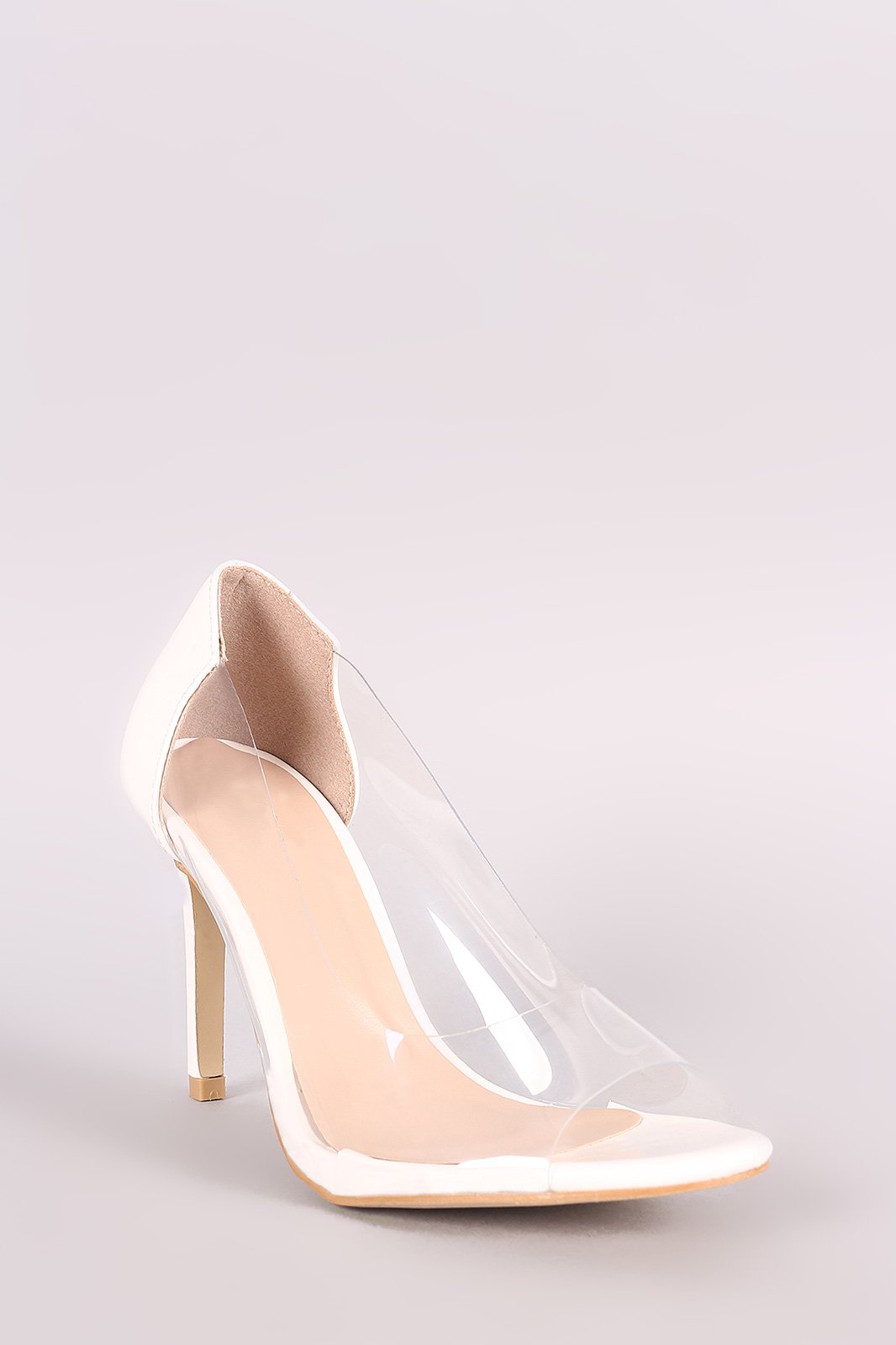 Peep Toe Transparent Stiletto Pump