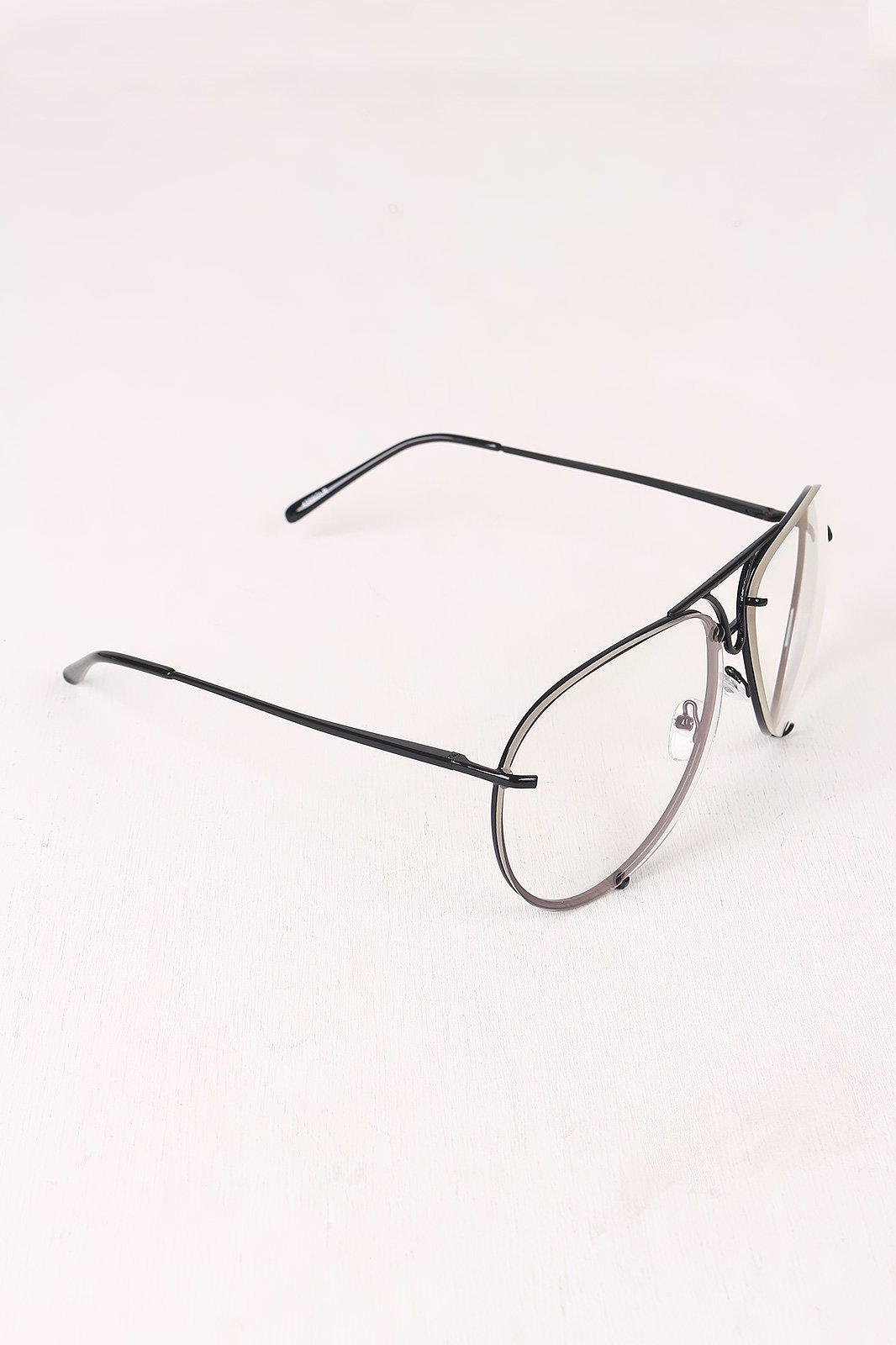 Classic Clear Lens Wire Aviator Glasses