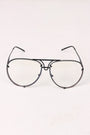 Classic Clear Lens Wire Aviator Glasses