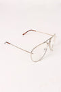 Classic Clear Lens Wire Aviator Glasses
