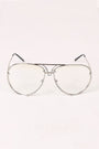 Classic Clear Lens Wire Aviator Glasses