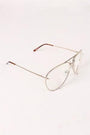 Classic Clear Lens Wire Aviator Glasses