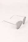 Wire Framed Mirrored Lens Aviator Sunglasses