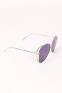 Wire Framed Mirrored Lens Aviator Sunglasses
