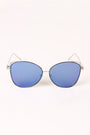 Wire Framed Mirrored Lens Aviator Sunglasses