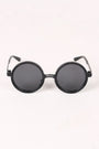 Spike Accent Circular Lens Metal Framed Sunglasses