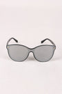 Stud Accent Mirrored Plastic Frame Wayfarer Sunglasses