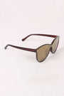 Stud Accent Mirrored Plastic Frame Wayfarer Sunglasses