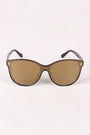 Stud Accent Mirrored Plastic Frame Wayfarer Sunglasses