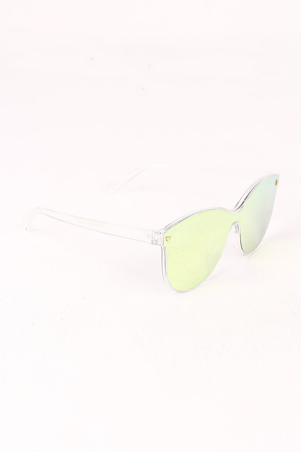 Stud Accent Mirrored Plastic Frame Wayfarer Sunglasses