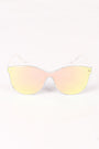 Stud Accent Mirrored Plastic Frame Wayfarer Sunglasses