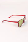 Stud Accent Mirrored Plastic Frame Wayfarer Sunglasses