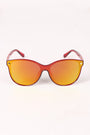 Stud Accent Mirrored Plastic Frame Wayfarer Sunglasses