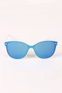 Stud Accent Mirrored Plastic Frame Wayfarer Sunglasses