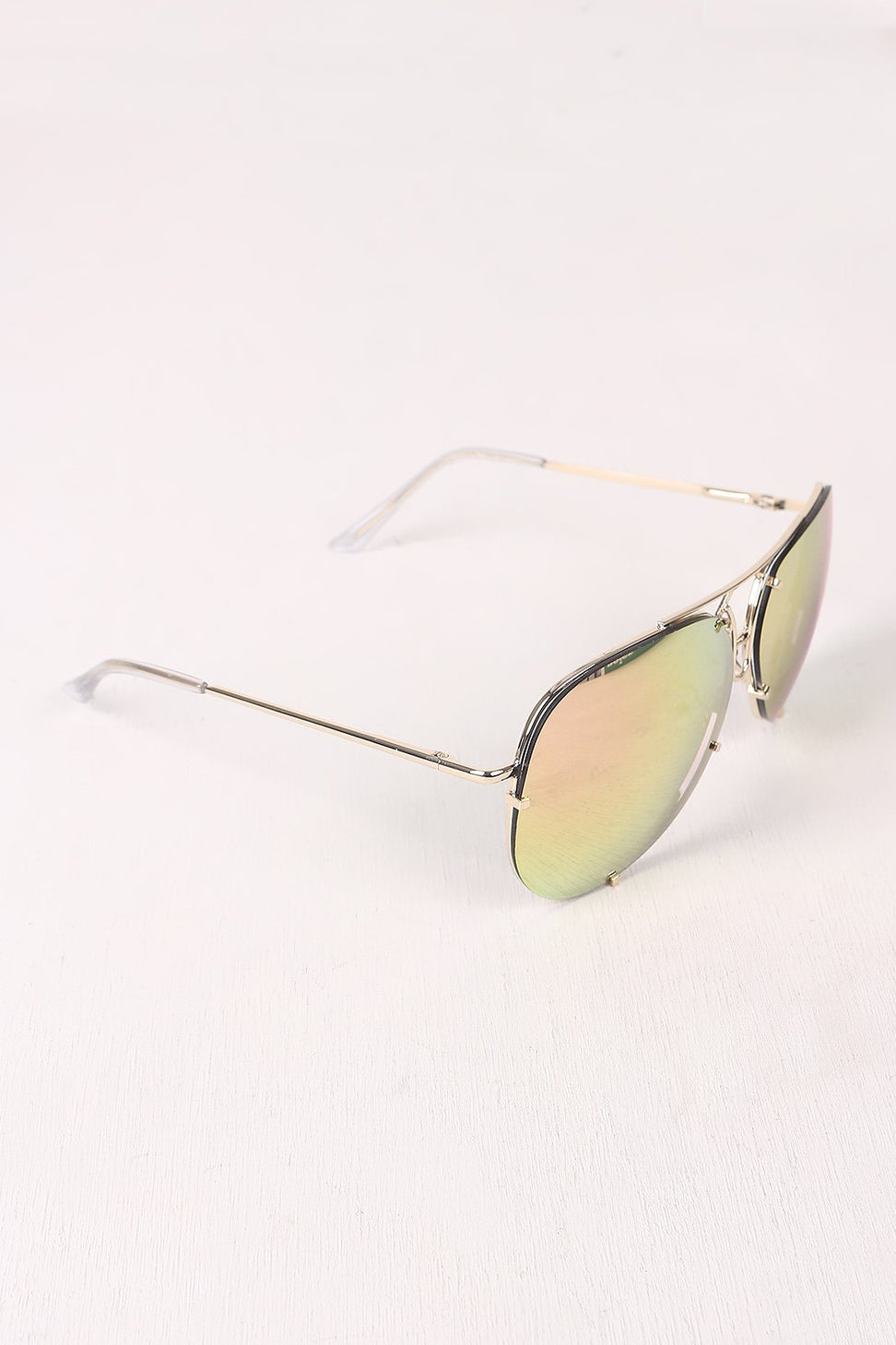 Mirrored Gradient Aviator Sunglasses