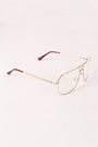 Clear Lens Geometric Aviator Glasses