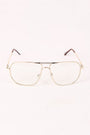 Clear Lens Geometric Aviator Glasses