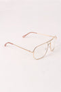 Clear Lens Geometric Aviator Glasses