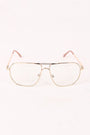 Clear Lens Geometric Aviator Glasses