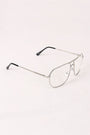 Clear Lens Geometric Aviator Glasses
