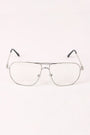 Clear Lens Geometric Aviator Glasses