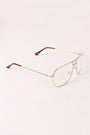 Clear Lens Geometric Aviator Glasses