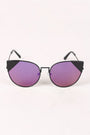 Wire Frame Mirrored Cat Eye Sunglasses