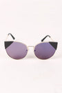 Wire Frame Mirrored Cat Eye Sunglasses