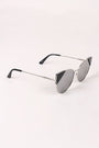 Wire Frame Mirrored Cat Eye Sunglasses