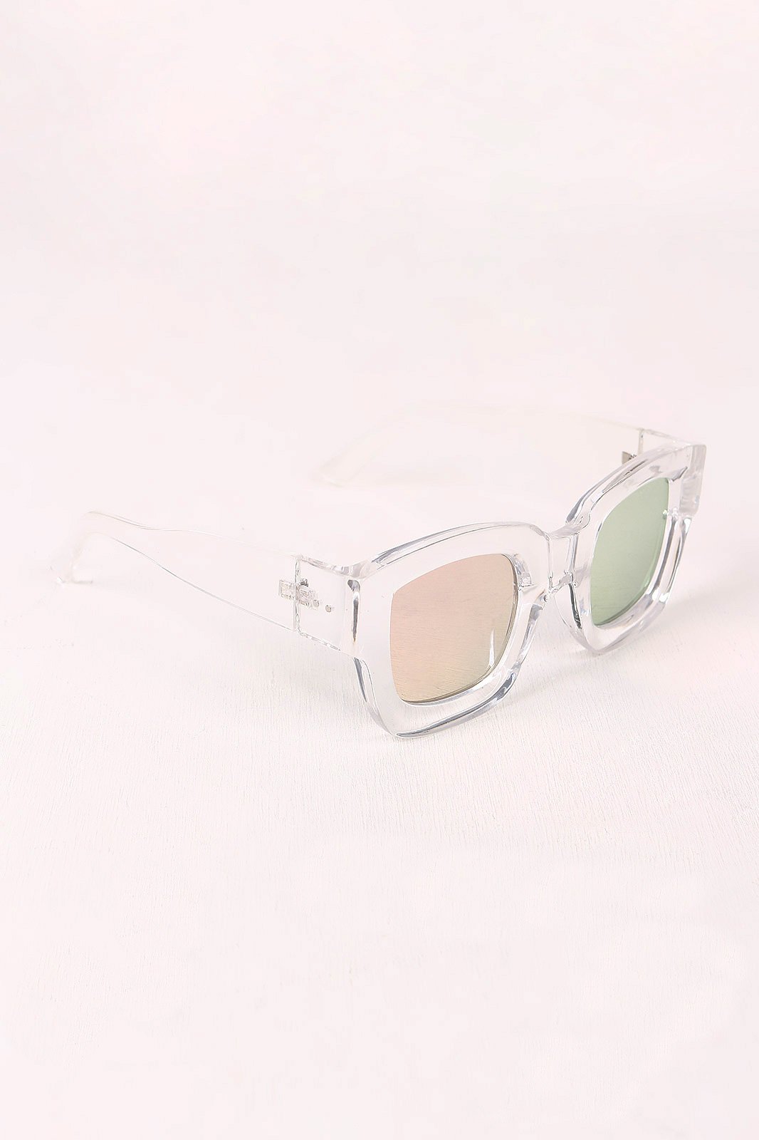 Mirrored Lens Wayfarer Sunglasses