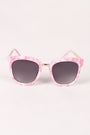 Marble Accent Plastic Frame Cat Eye Sunglasses