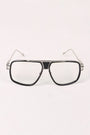 Two Tone Angular Clear Lens Glasses