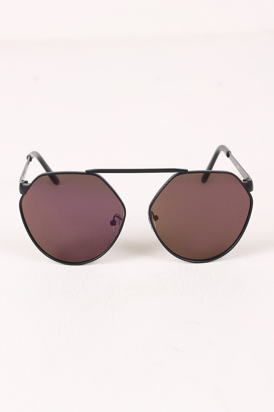 Geometric-Shape Mirrored Lens Sunglasses - NoveltyOne