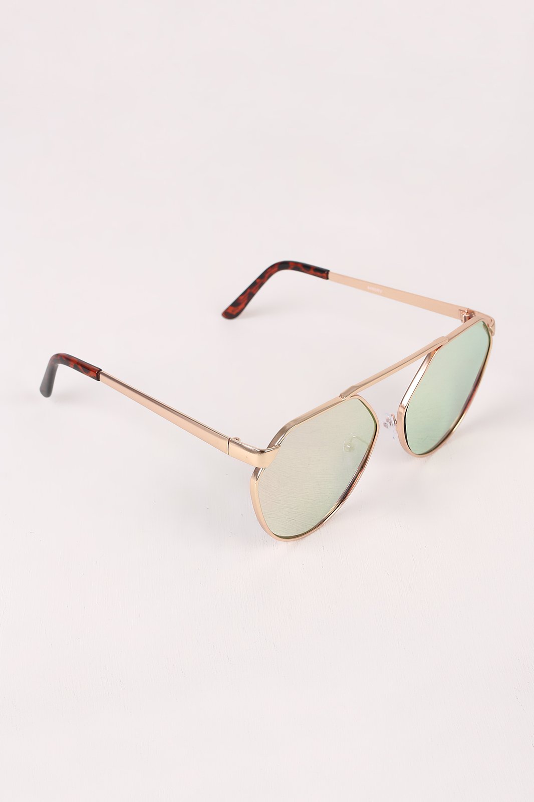Geometric-Shape Mirrored Lens Sunglasses - NoveltyOne