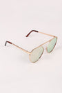 Geometric-Shape Mirrored Lens Sunglasses - NoveltyOne