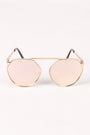 Geometric-Shape Mirrored Lens Sunglasses - NoveltyOne