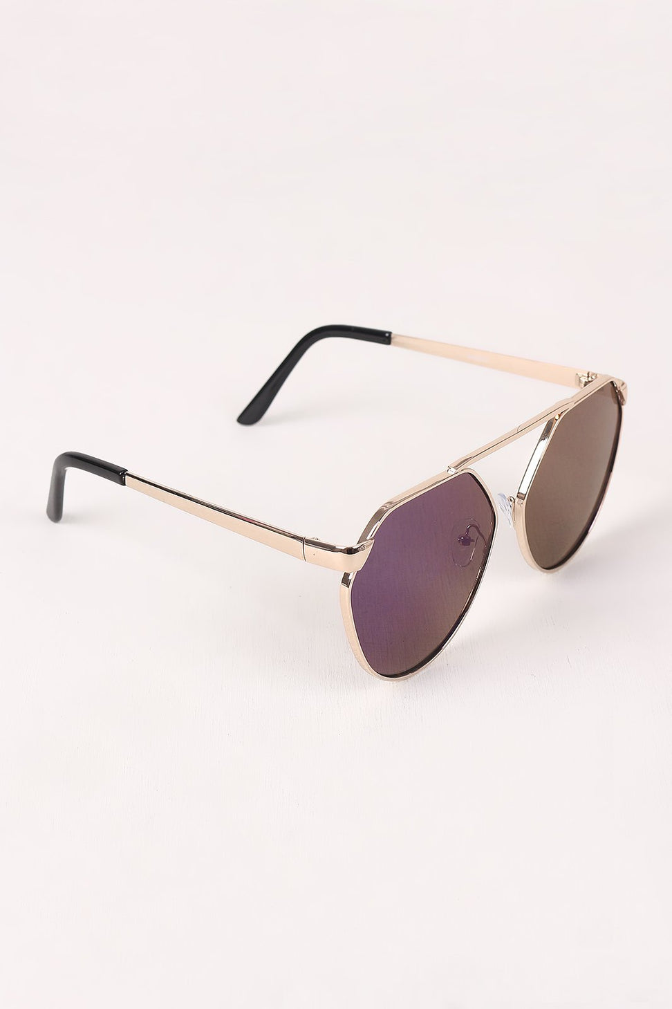Geometric-Shape Mirrored Lens Sunglasses - NoveltyOne