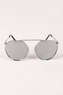 Geometric-Shape Mirrored Lens Sunglasses - NoveltyOne