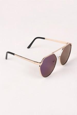 Geometric-Shape Mirrored Lens Sunglasses - NoveltyOne