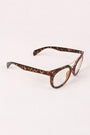 Printed Frame Round Clear Lens Glasses