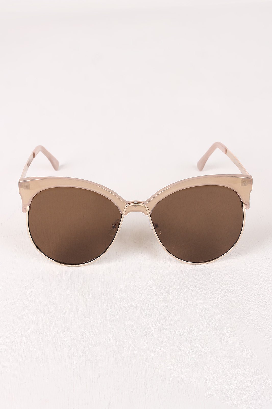 Tinted Round Clubmaster Sunglasses