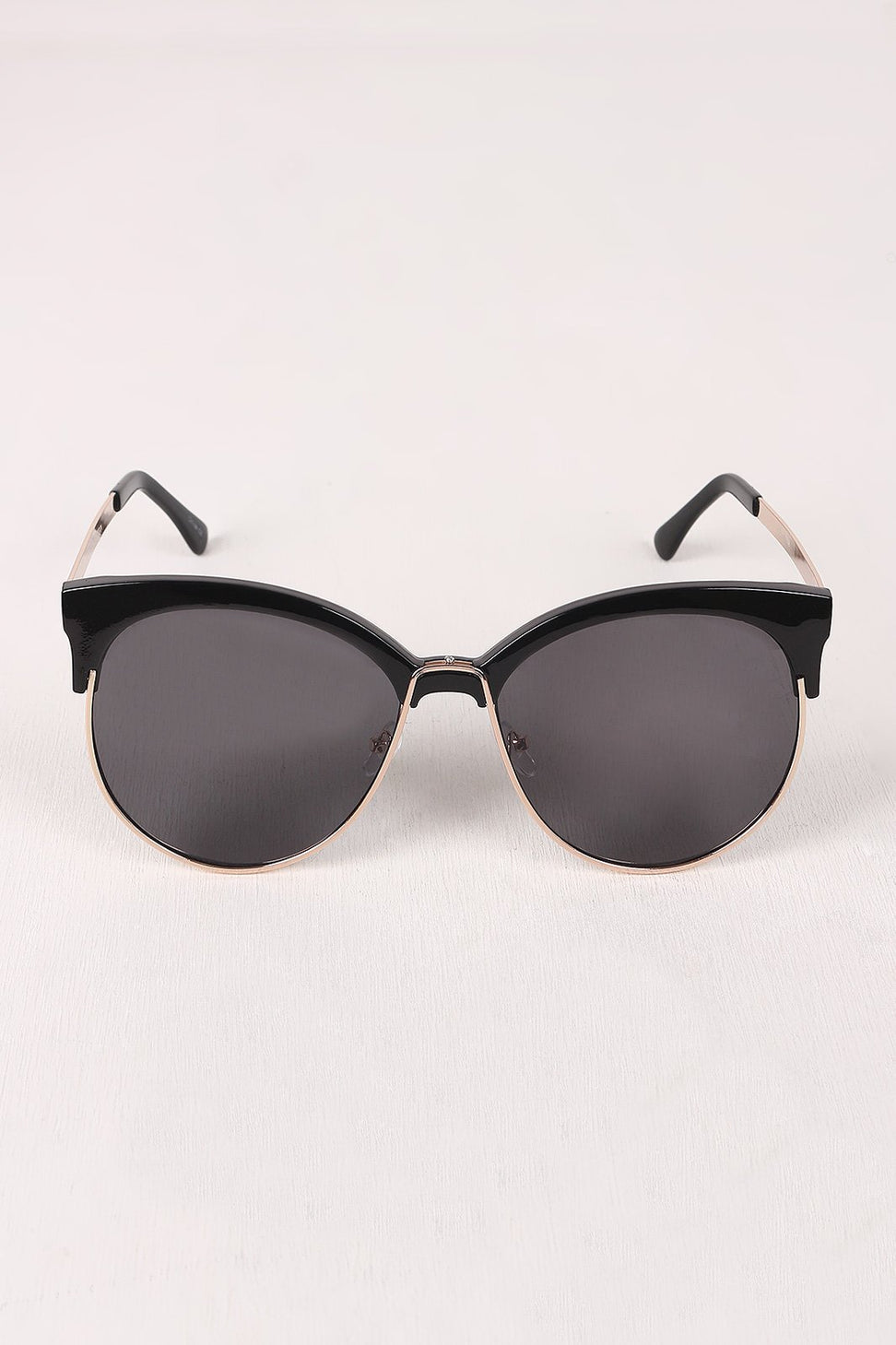 Tinted Round Clubmaster Sunglasses