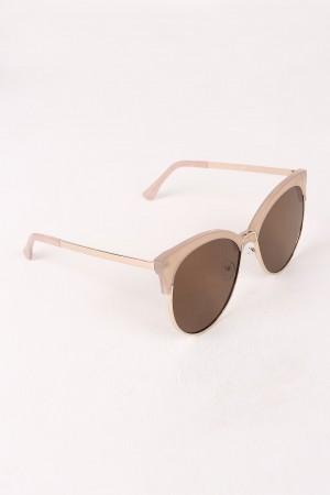 Tinted Round Clubmaster Sunglasses