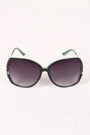 Plastic Frame Gradient Tint Oval Sunglasses