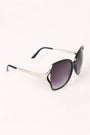 Plastic Frame Gradient Tint Oval Sunglasses