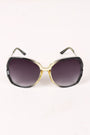 Plastic Frame Gradient Tint Oval Sunglasses