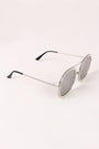 Double Bridge Round Mirrored Sunglasses - NoveltyOne