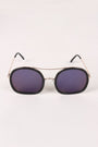 Double Bridge Round Mirrored Sunglasses - NoveltyOne