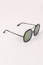 Double Bridge Round Mirrored Sunglasses - NoveltyOne